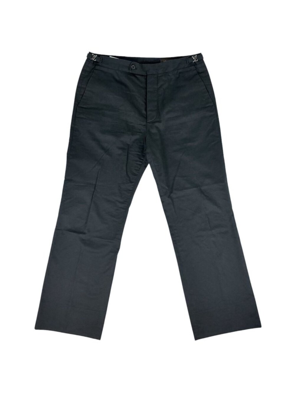 Louis Vuitton Logo Pants Trousers Cotton Navy